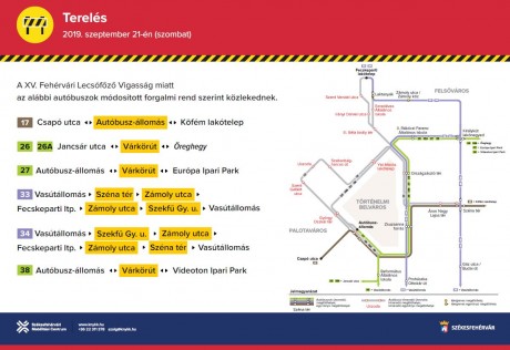 Így közlekednek a buszok a Lecsófőző Vigasság alatt